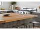 Kitchen island with breakfast bar and stainless steel oven at 922 Kincade Dr, Mount Pleasant, SC 29464