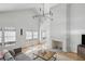 Modern living room with high ceilings and a fireplace at 922 Kincade Dr, Mount Pleasant, SC 29464