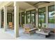 Relaxing covered patio featuring ceiling fans and comfortable seating at 922 Kincade Dr, Mount Pleasant, SC 29464