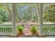 Scenic view from the inviting front porch, showcasing lush greenery and a peaceful atmosphere at 107 Kimberwicke Dr, Summerville, SC 29483