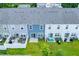Aerial view of new construction townhomes with fenced in backyards at 108 Rosefield Ct, Summerville, SC 29485