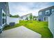 New construction backyard with grass and a concrete patio at 108 Rosefield Ct, Summerville, SC 29485