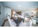 Open concept with dining area, kitchen, and living room with modern furniture at 108 Rosefield Ct, Summerville, SC 29485