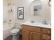 Bathroom with an oak vanity, faucet sink, and a shower with a bathtub at 117 Ducane St, Summerville, SC 29483