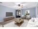 Bright living room with stylish furnishings, neutral accents and hardwood floors at 117 Ducane St, Summerville, SC 29483