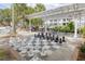 Community outdoor space with a giant chess board, pergola covered seating, and barbecue, great for entertainment at 130 River Landing Dr # 9104, Charleston, SC 29492