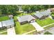 Overhead view of a home with a well-maintained lawn and storage shed at 1304 Pinyon Pine Dr, Ladson, SC 29456