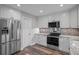 Modern kitchen with stainless steel appliances, stone backsplash and granite countertops at 1304 Pinyon Pine Dr, Ladson, SC 29456