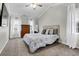 Bright bedroom featuring a neutral color scheme, vaulted ceilings, and plush carpeting at 1328 Lark Ln, Hanahan, SC 29410