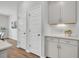 Kitchen with white cabinets and stainless steel appliances at 138 Brown Swiss Cir, Summerville, SC 29483