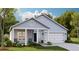 Charming single-Gathering home showcasing a well-maintained lawn and a two-car garage for convenient parking and storage at 177 Threaded Fern St, Summerville, SC 29485