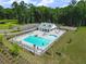Resort-style community pool featuring beach entry, lap lanes, and ample seating for a relaxing experience at 1973 Parish House Cir, Johns Island, SC 29455