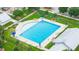 Aerial view of the community pool with ample seating and umbrellas at 201 Old Market Ct, Moncks Corner, SC 29461