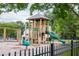 Playground with slide, spring rider, swings, and climbing equipment at 201 Old Market Ct, Moncks Corner, SC 29461