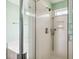 Bathroom featuring a glass shower with updated shower head and fixtures at 201 Old Market Ct, Moncks Corner, SC 29461