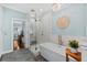 Modern bathroom features a stand-alone tub, glass shower, and neutral tones at 2369 Rice Pond Rd, Charleston, SC 29414