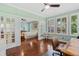 Office area featuring hardwood floors and access to bedroom at 2369 Rice Pond Rd, Charleston, SC 29414