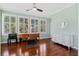 Office featuring natural light, hardwood floors, and a ceiling fan at 2369 Rice Pond Rd, Charleston, SC 29414