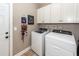Functional laundry room with modern washer and dryer and ample storage at 2632 Alderly Ln, Mount Pleasant, SC 29466