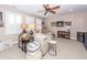 Relaxing living room space featuring sofa, ceiling fan, and natural light at 2632 Alderly Ln, Mount Pleasant, SC 29466