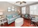 Comfortable office with hardwood floors, stylish furniture, and bright windows at 2632 Alderly Ln, Mount Pleasant, SC 29466