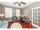 Bright office space with glass-top desk, cozy chair, and natural light, great for productivity at 2632 Alderly Ln, Mount Pleasant, SC 29466