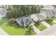 Aerial view of the home featuring a well-manicured lawn and mature trees at 341 Drayton Place Drive Dr, Moncks Corner, SC 29461