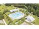 Aerial view of the community pool and playground at 341 Drayton Place Drive Dr, Moncks Corner, SC 29461