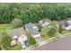 Lovely aerial of property and landscaping showcasing curb appeal in neighborhood at 3486 Ashwycke St, Mount Pleasant, SC 29466