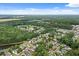 Pretty aerial shot of the homes and many trees of the neighborhood at 3486 Ashwycke St, Mount Pleasant, SC 29466