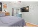 Bedroom with a ceiling fan, a full bed, a dresser, and a TV set at 3486 Ashwycke St, Mount Pleasant, SC 29466