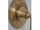 Close up of the bronze shower head and fixture with etched design at 4374 Cotton Flat Rd, Summerville, SC 29485
