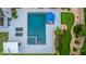 Aerial view showcasing backyard pool, patio area, putting green, and meticulously landscaped outdoor spaces at 619 Thomas Glenn Ct, Charleston, SC 29412
