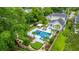 Aerial view featuring the pool and putting green, creating a picturesque outdoor oasis for relaxation and play at 619 Thomas Glenn Ct, Charleston, SC 29412