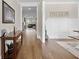 Elegant foyer featuring hardwood floors and stylish decorative trim at 637 Lynne Ave, Charleston, SC 29412
