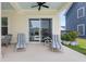 Relaxing covered patio with comfortable seating, providing the perfect spot to enjoy the pool views at 703 Blueway Ave, Summerville, SC 29486