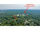 An aerial view that highlights the property's proximity to Harborview and Ft Johnson Park at 802 Robert E. Lee Blvd, Charleston, SC 29412