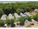 Lovely neighborhood aerial view with colorful homes and manicured lawns on a tranquil street at 907 High Nest Ln, Charleston, SC 29412