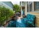 Inviting back porch with comfortable seating, an outdoor rug, and a view of the lush backyard at 907 High Nest Ln, Charleston, SC 29412