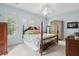 Bright bedroom showcasing a four-poster bed, soft decor, and a tranquil atmosphere at 907 High Nest Ln, Charleston, SC 29412
