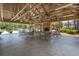 Well-equipped pavilion with fireplace, many tables and chairs near a community pool at 907 High Nest Ln, Charleston, SC 29412