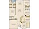 Detailed floor plan showcasing the layout of the bedrooms, kitchen, living spaces, and garage at 9710 Table Mountain Ln, Ladson, SC 29456