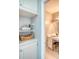 Bathroom with vanity and mirror, storage, and decorative items in view at 1 King St # 209 & 210, Charleston, SC 29401