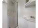 Clean bathroom featuring a walk-in shower and a white vanity at 100 Dacs Ln, Summerville, SC 29483