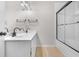 Modern bathroom featuring double sinks and a glass shower at 100 Dacs Ln, Summerville, SC 29483