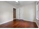 Bedroom featuring hardwood floors and a double door closet at 100 Dacs Ln, Summerville, SC 29483