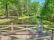 Picturesque view from the bridge of the pond, reflecting the trees and sky for a serene landscape at 100 Dacs Ln, Summerville, SC 29483