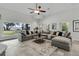 Spacious living room with water views and large, comfortable seating at 1085 Harts Bluff Rd, Wadmalaw Island, SC 29487