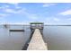 Picturesque pier leading to a gazebo on the water, with clear skies in the background at 1085 Harts Bluff Rd, Wadmalaw Island, SC 29487