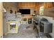 Finished shed with stainless steel grill and prep area at 1129 Shady Grove Ln, Mount Pleasant, SC 29464